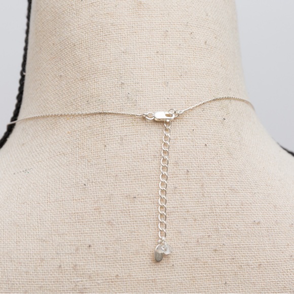 Deb Guyot Herkimer diamond quartz 3 stone necklace & earring set quiet luxury - Picture 7 of 16